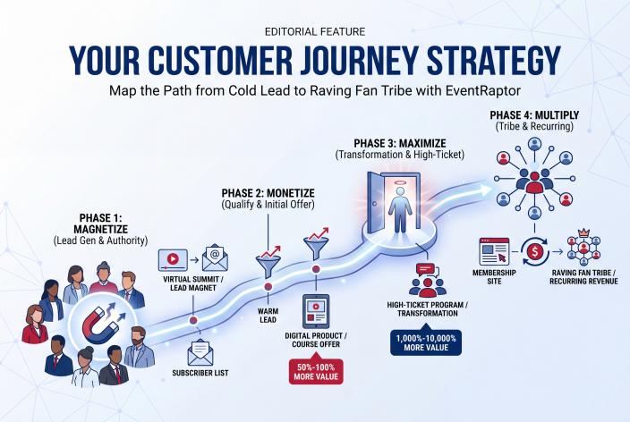 Feature graphic for Your Customer Journey Strategy. Map the customer journey from first lead to repeat revenue so each offer builds trust and leads naturally to the next step.